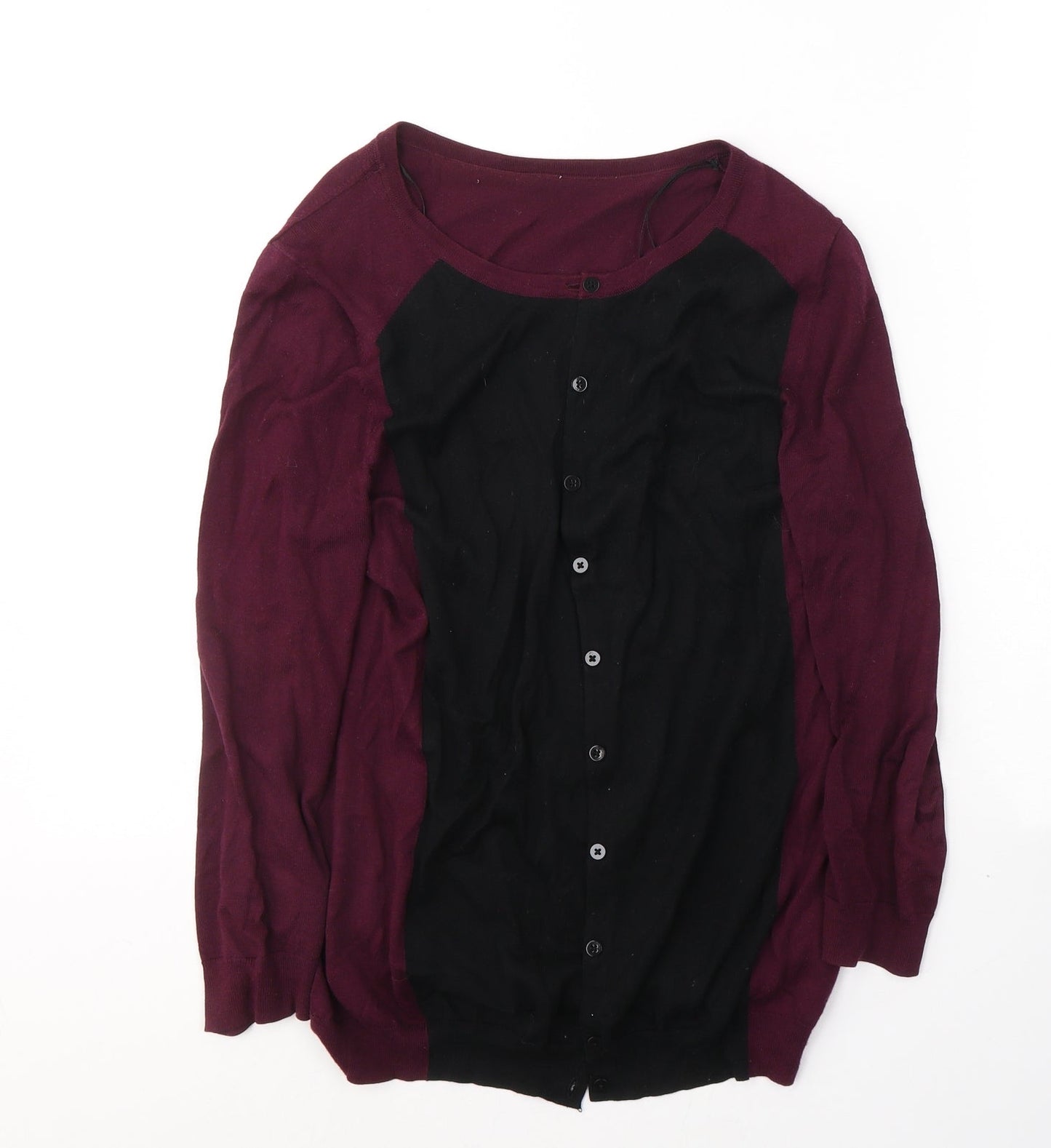 Womens UK Size M H&M Red Cardigan Jumper