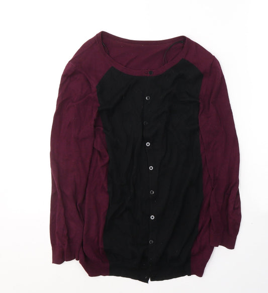 Womens UK Size M H&M Red Cardigan Jumper