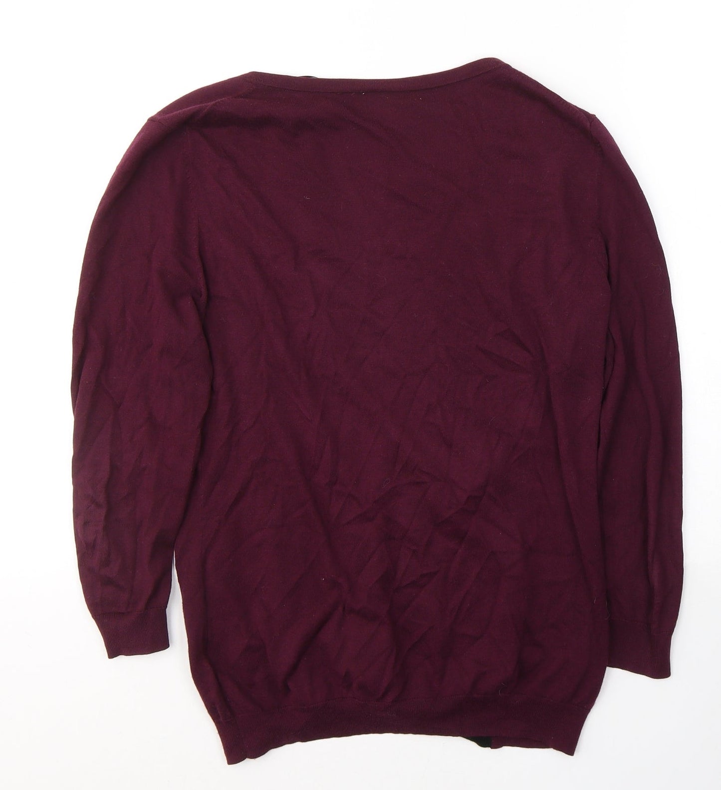 Womens UK Size M H&M Red Cardigan Jumper