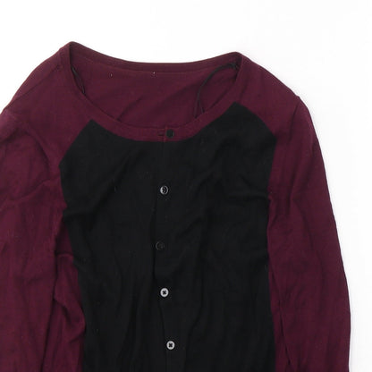 Womens UK Size M H&M Red Cardigan Jumper
