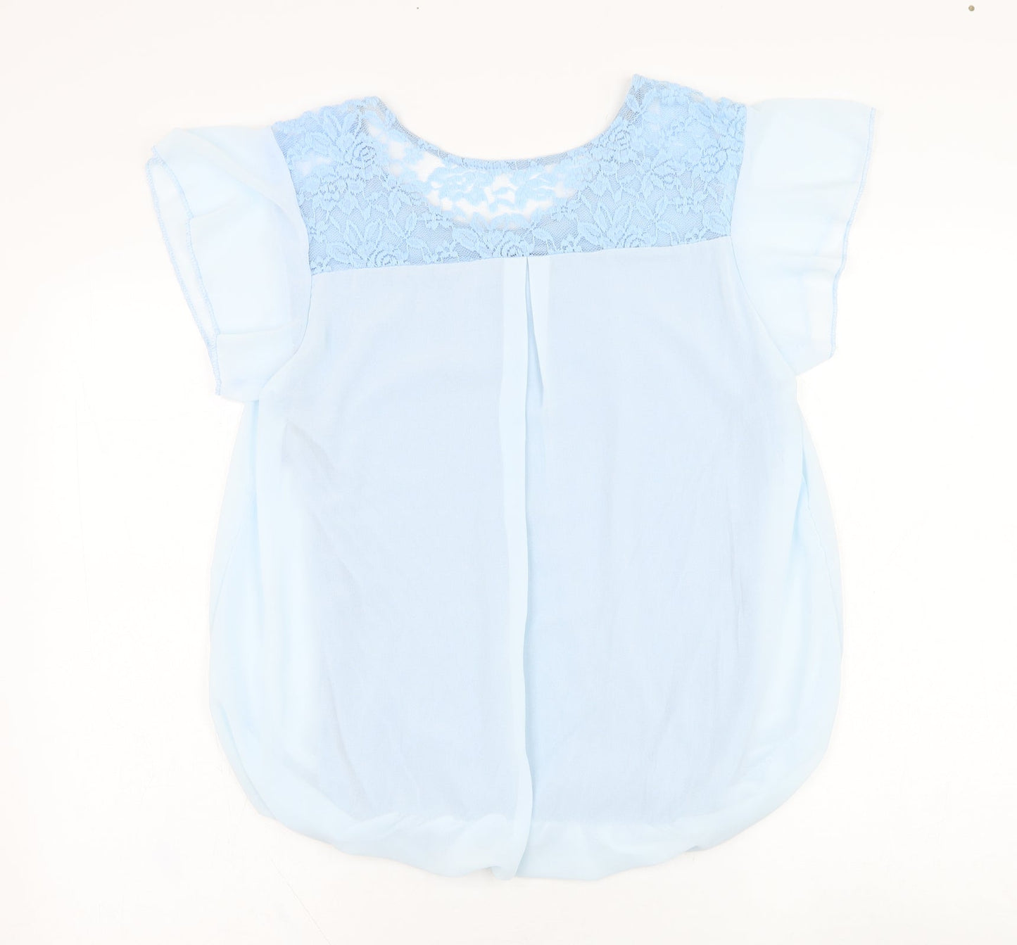 Womens UK Size M Preworn Blue Basic Blouse