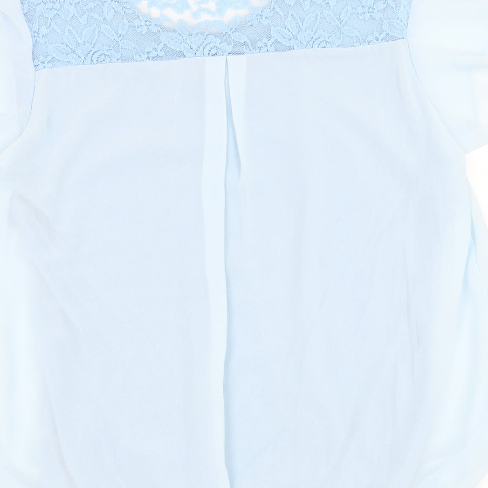 Womens UK Size M Preworn Blue Basic Blouse