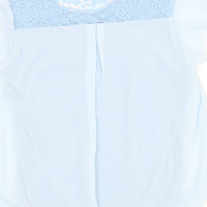 Womens UK Size M Preworn Blue Basic Blouse