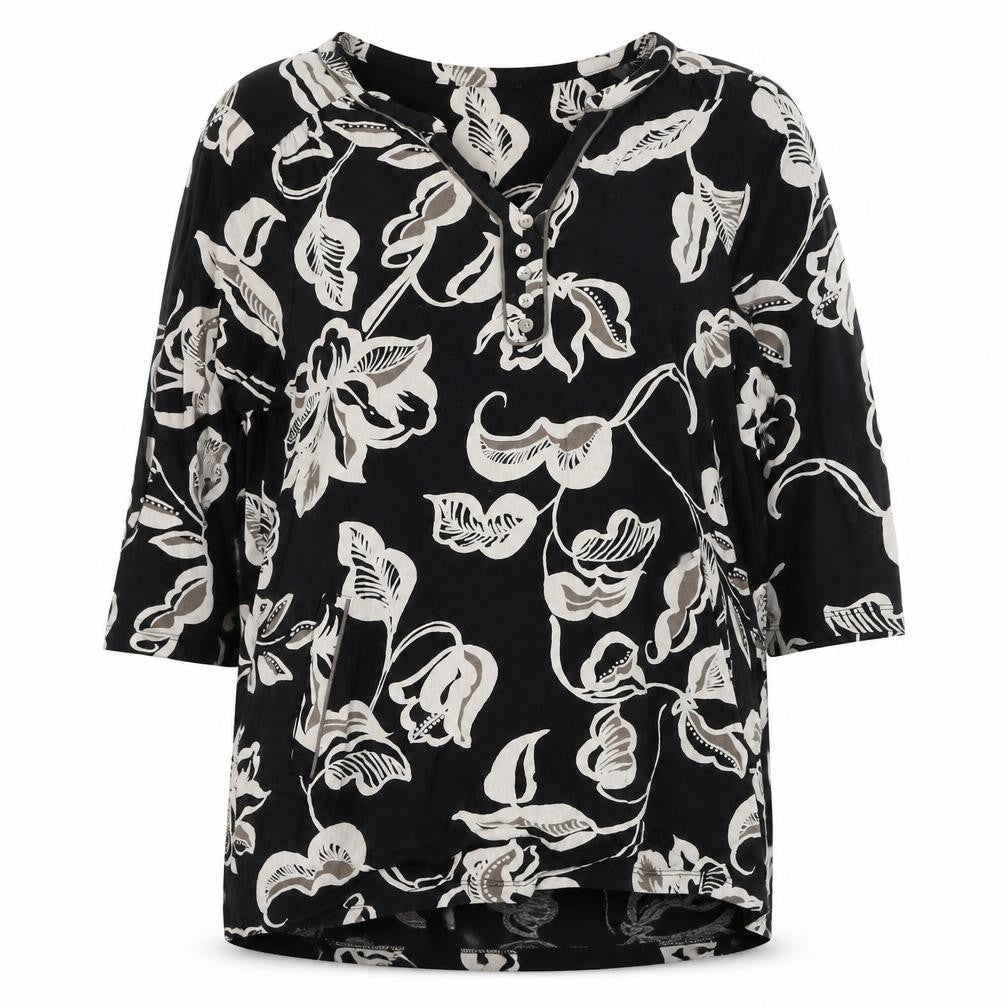 Womens UK Size L Preworn Black Basic Blouse