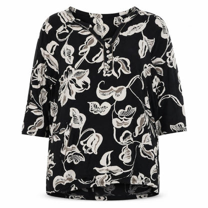 Womens UK Size L Preworn Black Basic Blouse