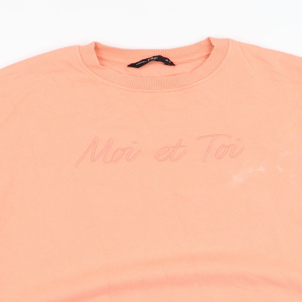 F&F Womens Pink  Cotton Pullover Sweatshirt Size 8  Pullover - Moi et Toi
