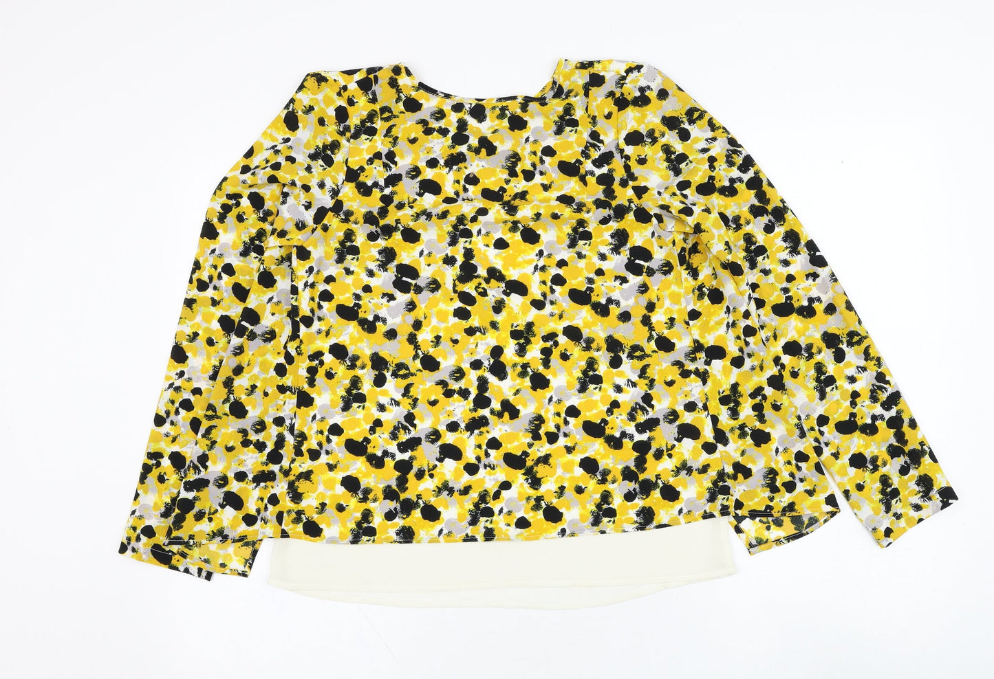 Womens UK Size 4 H&M Yellow Basic Blouse