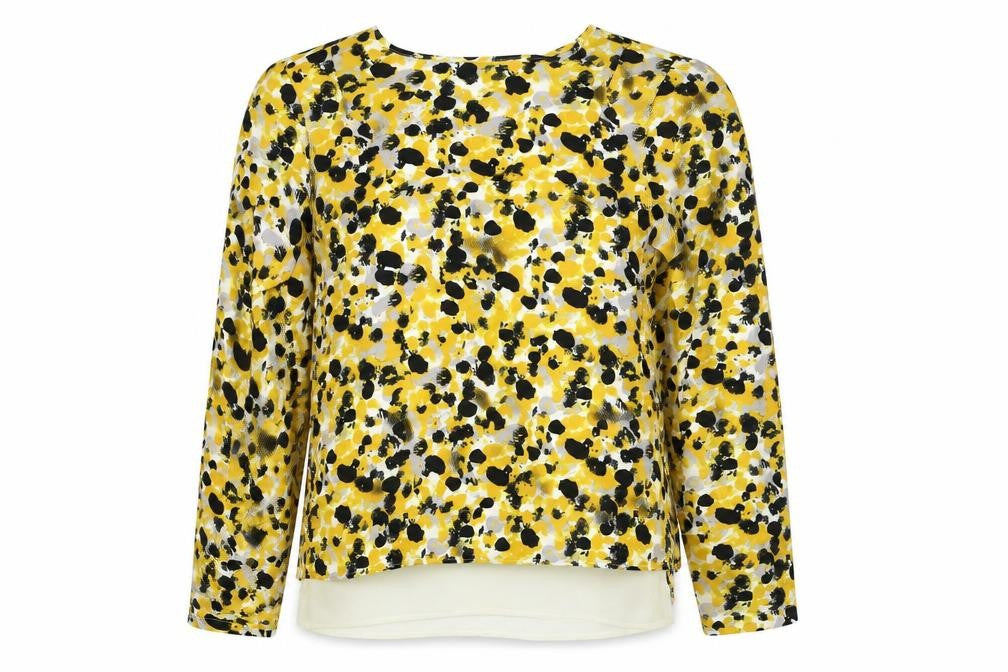 Womens UK Size 4 H&M Yellow Basic Blouse