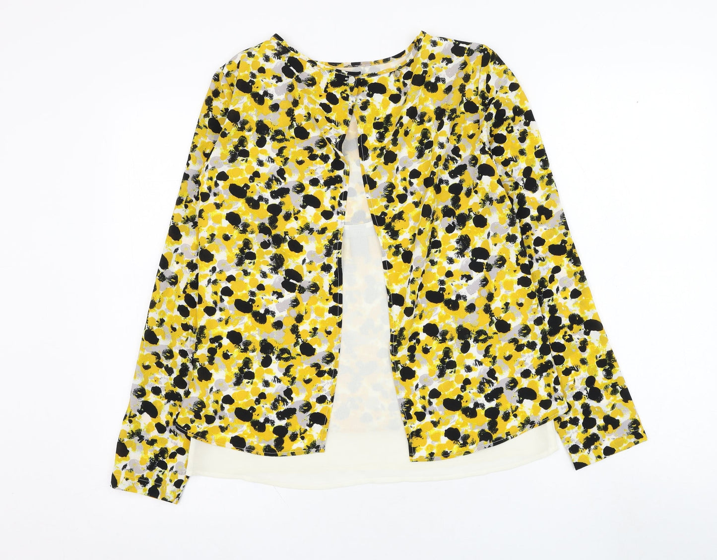 Womens UK Size 4 H&M Yellow Basic Blouse