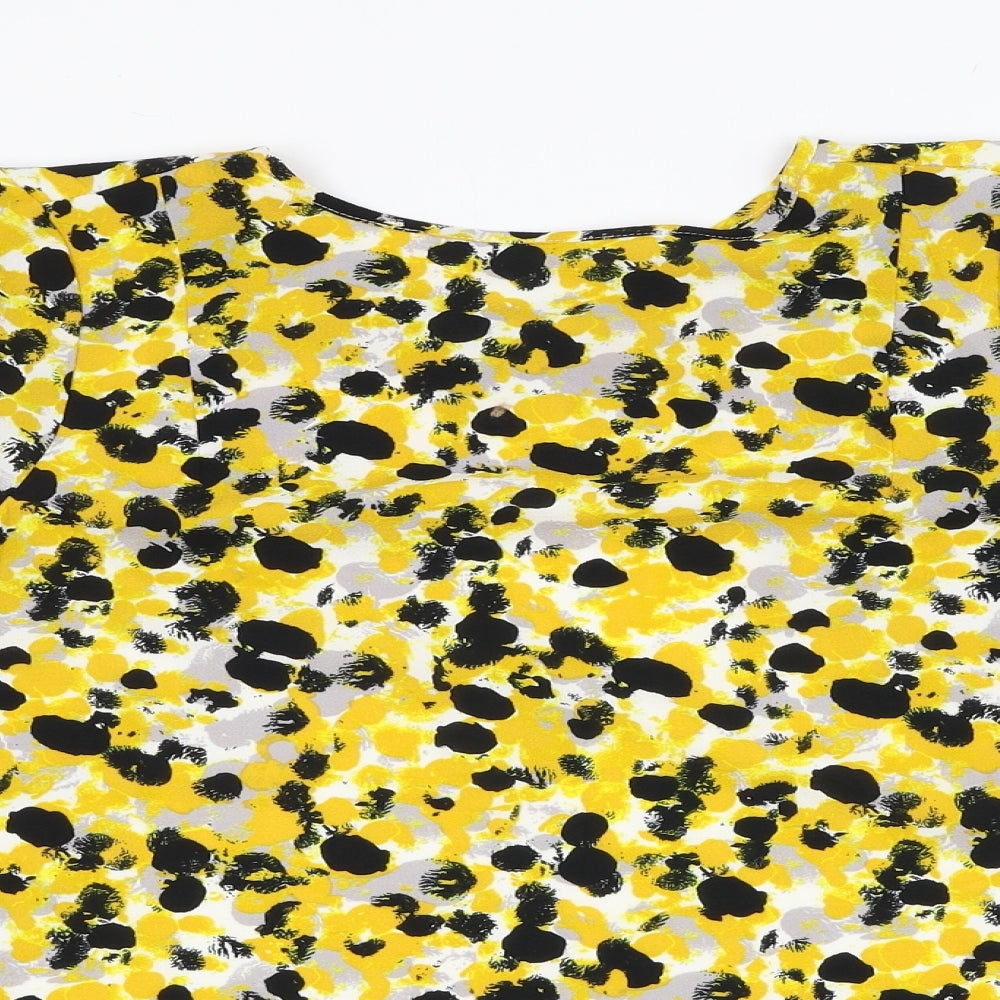 Womens UK Size 4 H&M Yellow Basic Blouse