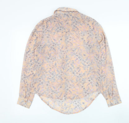 Womens UK Size 8 New Look Pink Basic Button-Up