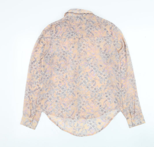Womens UK Size 8 New Look Pink Basic Button-Up