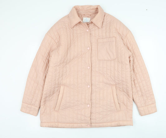 Primark Womens Pink   Puffer Jacket Coat Size 10  Zip