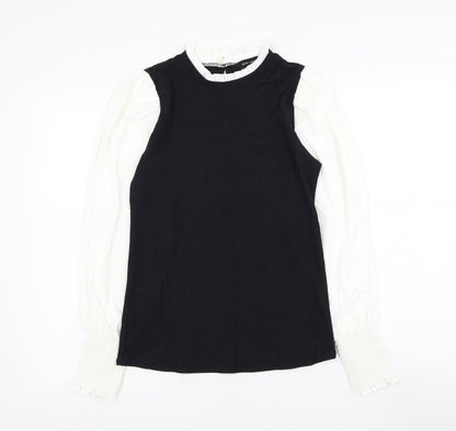 Womens UK Size 10 New Look Black Basic Blouse
