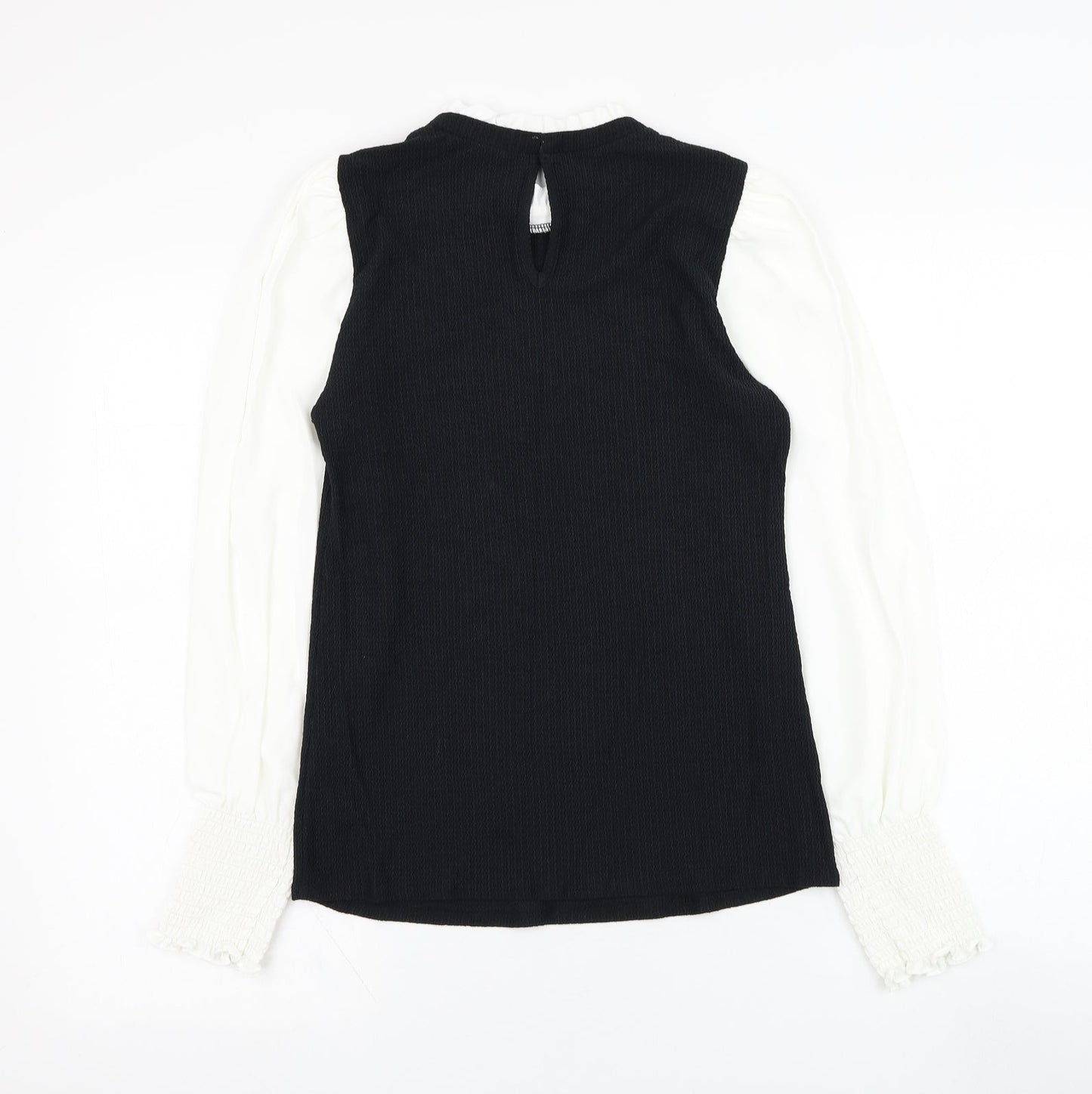 Womens UK Size 10 New Look Black Basic Blouse