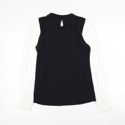 Womens UK Size 10 New Look Black Basic Blouse