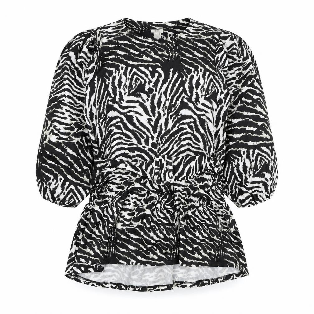 Womens UK Size 8 River Island Black Basic Blouse