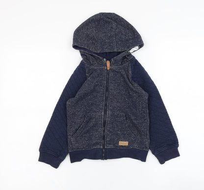 Primark Boys Blue  Polyester Full Zip Hoodie Size 6-7 Years  Zip