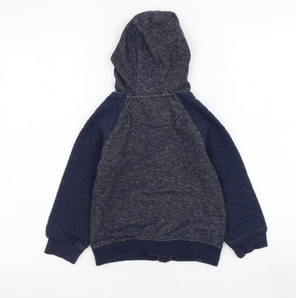 Primark Boys Blue  Polyester Full Zip Hoodie Size 6-7 Years  Zip