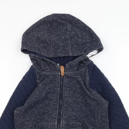 Primark Boys Blue  Polyester Full Zip Hoodie Size 6-7 Years  Zip