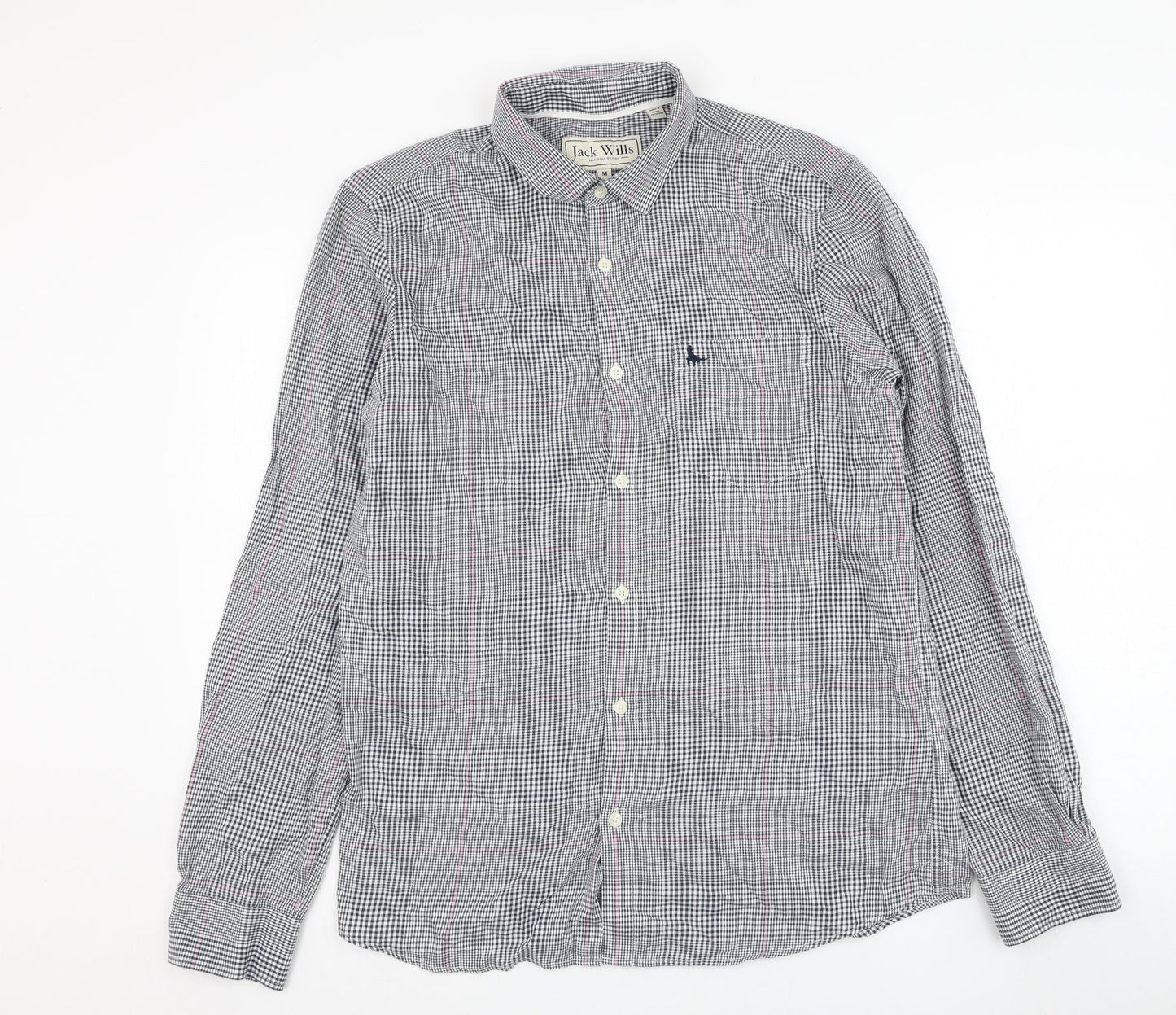 Mens UK Size M Jack Wills Blue  Button-Up Long Sleeve Casual Shirt