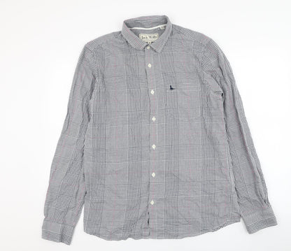 Mens UK Size M Jack Wills Blue  Button-Up Long Sleeve Casual Shirt