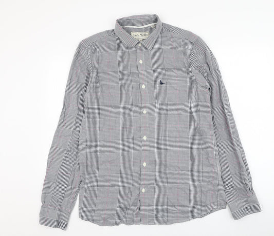 Mens UK Size M Jack Wills Blue  Button-Up Long Sleeve Casual Shirt