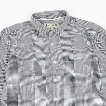 Mens UK Size M Jack Wills Blue  Button-Up Long Sleeve Casual Shirt
