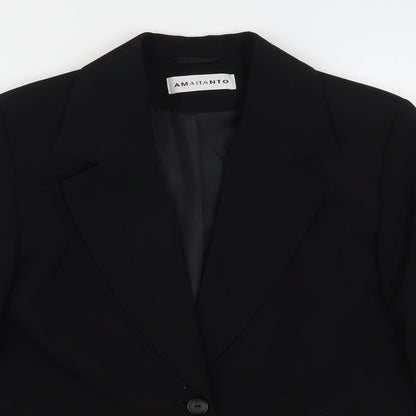 Armaranto Womens Black  Polyester Jacket Blazer Size 14
