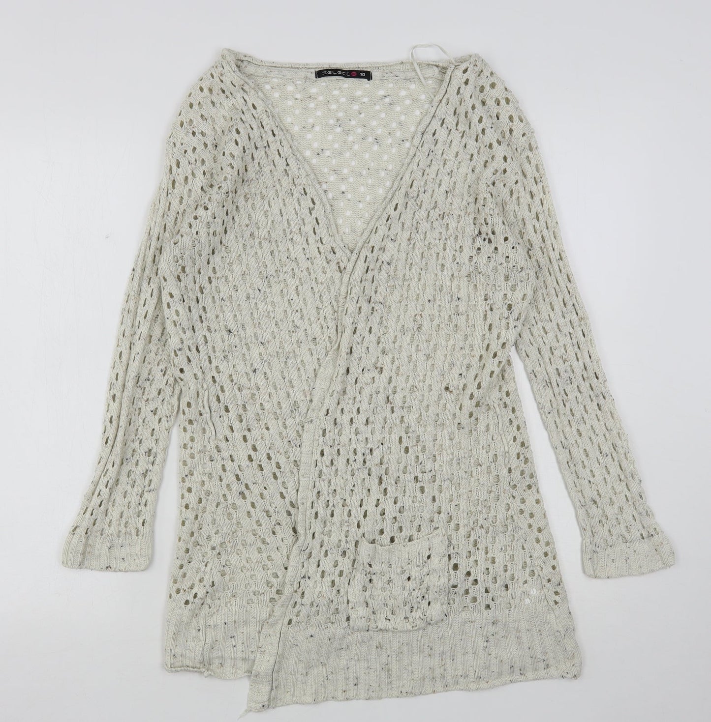 Womens UK Size 10 Select Beige Cardigan Jumper