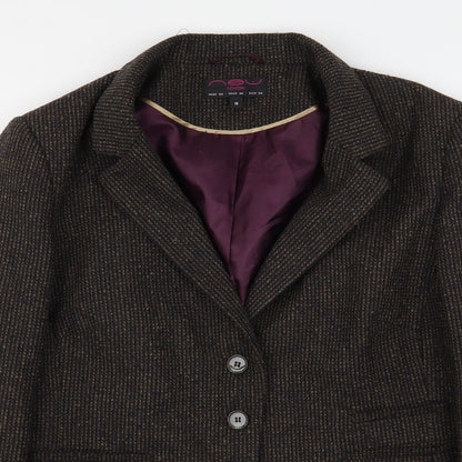 New Look Womens Brown  Polyester Jacket Sport Coat Size 18
