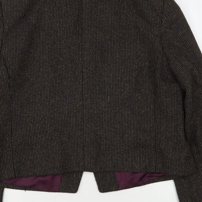 New Look Womens Brown  Polyester Jacket Sport Coat Size 18