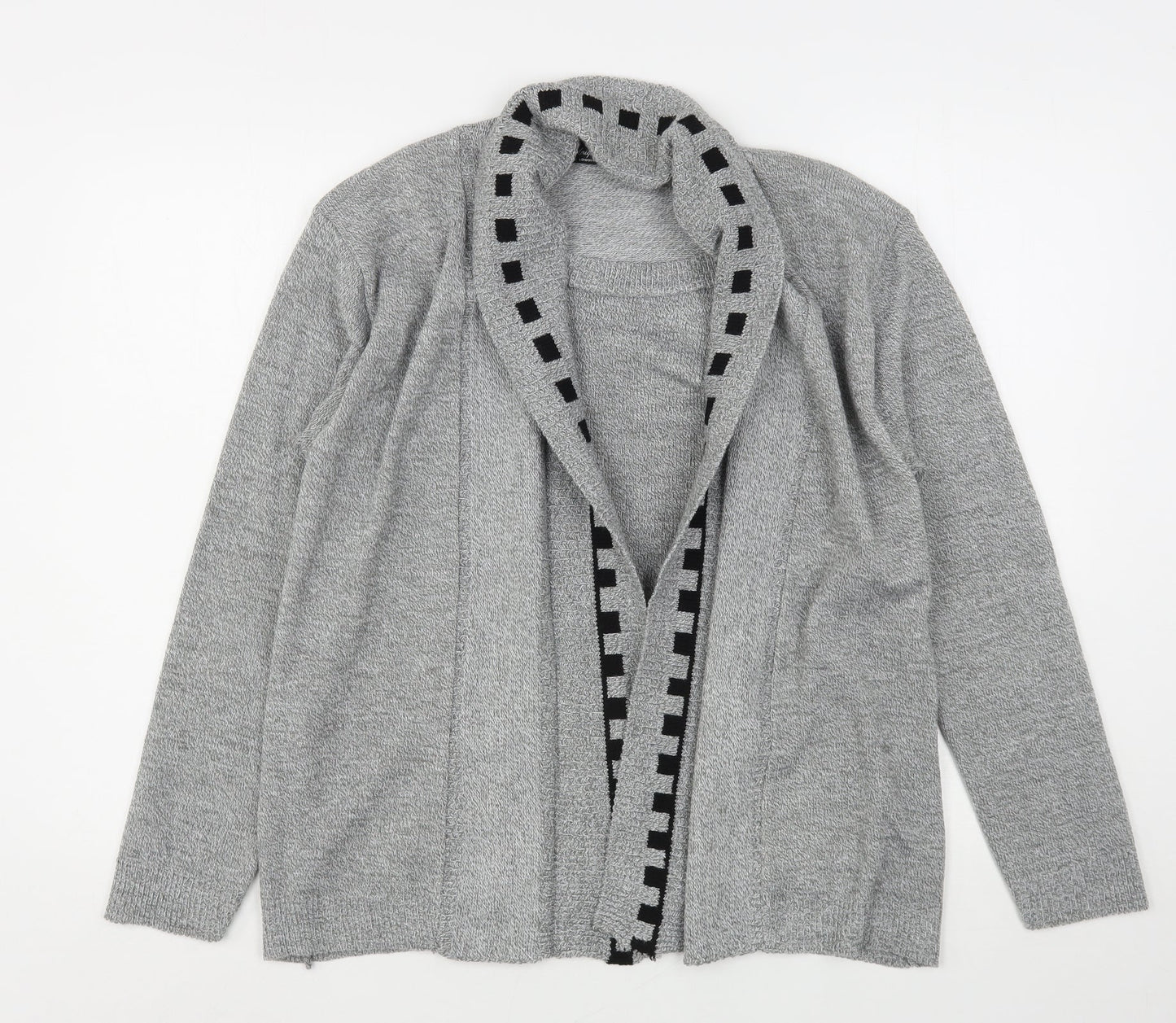Unique Style Womens Grey Round Neck  Acrylic Pullover Jumper Size M   - Jumper with cardigan