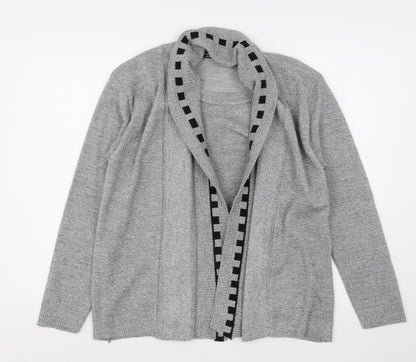 Unique Style Womens Grey Round Neck  Acrylic Pullover Jumper Size M   - Jumper with cardigan