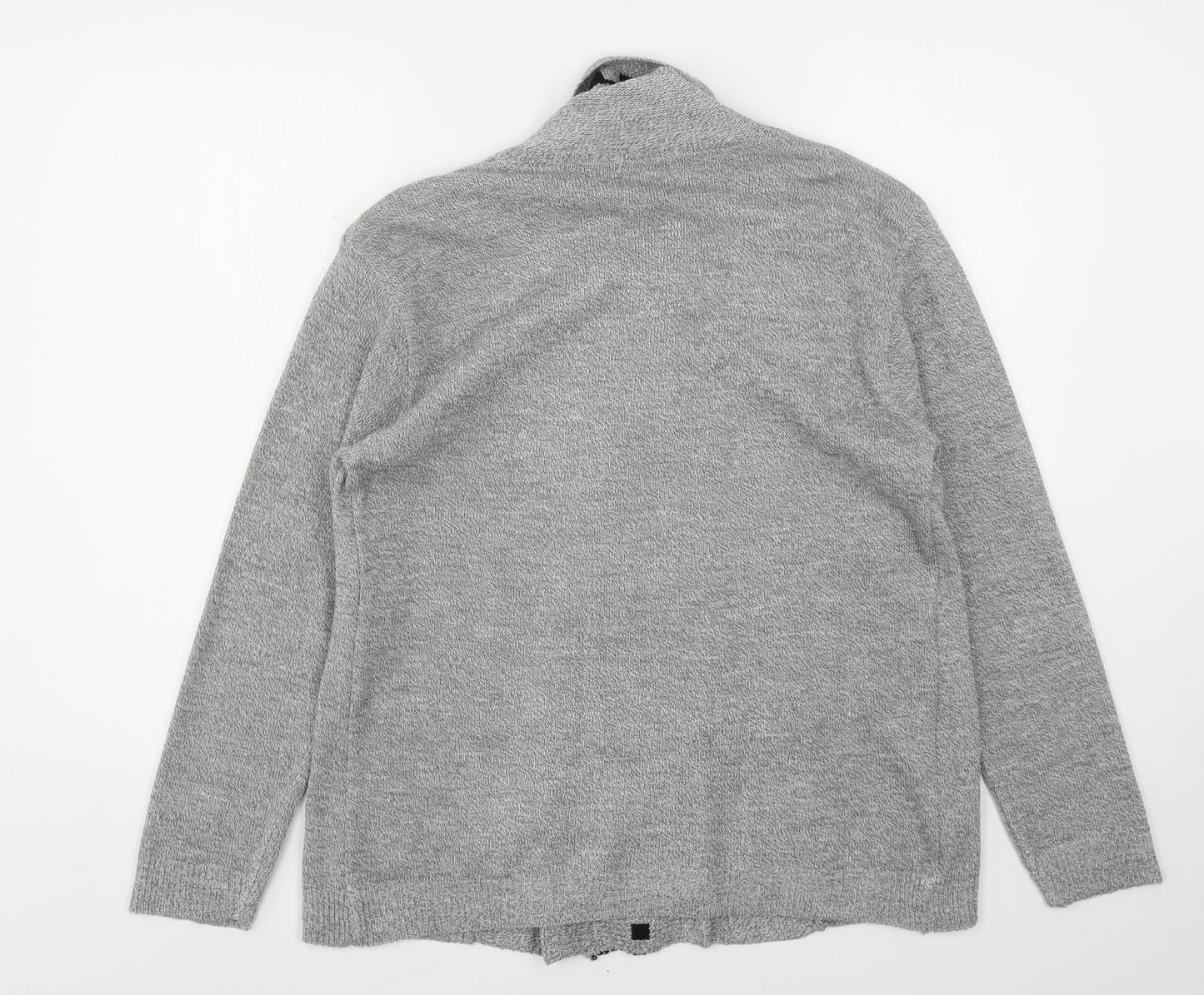 Unique Style Womens Grey Round Neck  Acrylic Pullover Jumper Size M   - Jumper with cardigan
