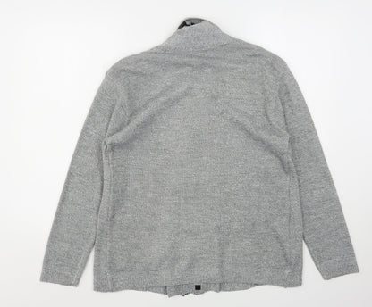 Unique Style Womens Grey Round Neck  Acrylic Pullover Jumper Size M   - Jumper with cardigan