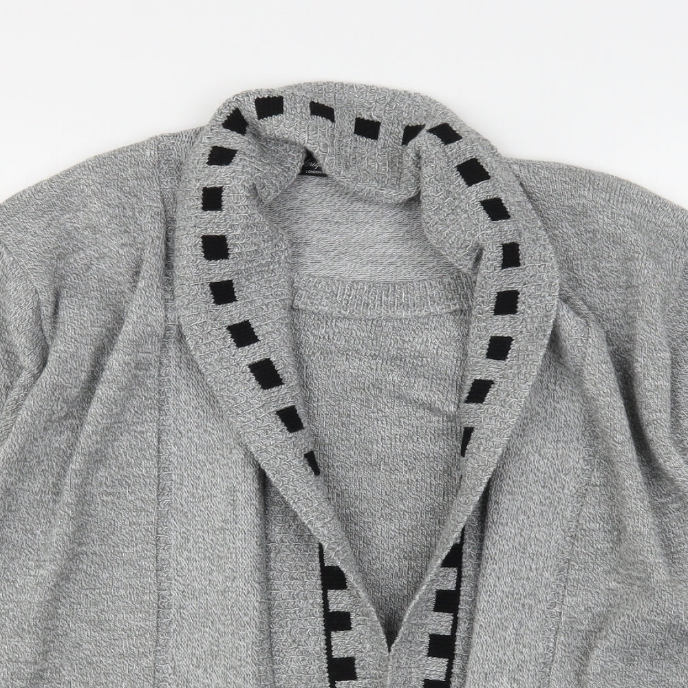 Unique Style Womens Grey Round Neck  Acrylic Pullover Jumper Size M   - Jumper with cardigan