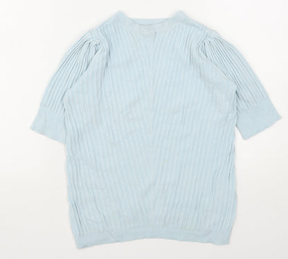 Womens UK Size 6 Marks and Spencer Blue Pullover Jumper