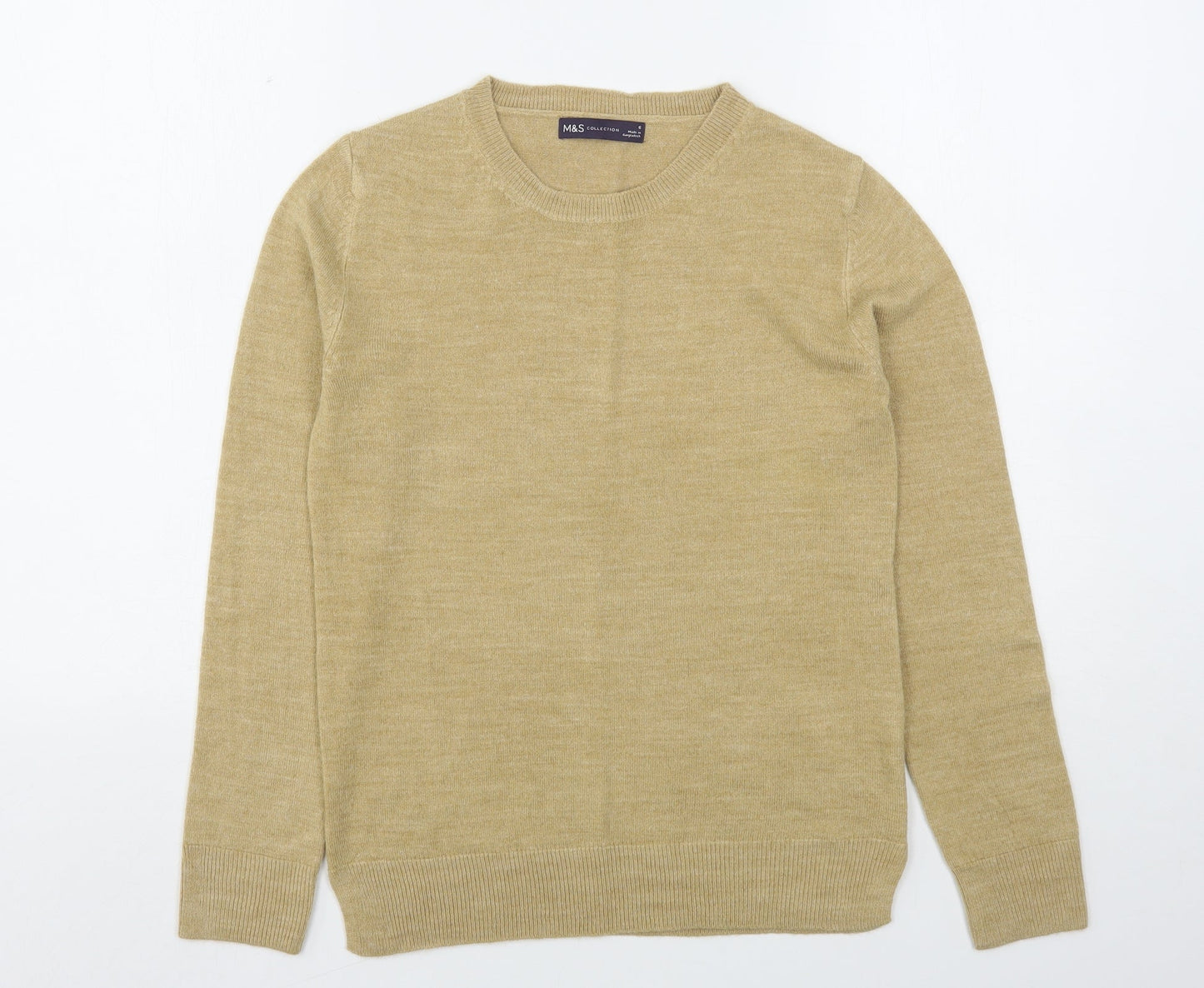 Womens UK Size 6 Marks and Spencer Beige Pullover Jumper