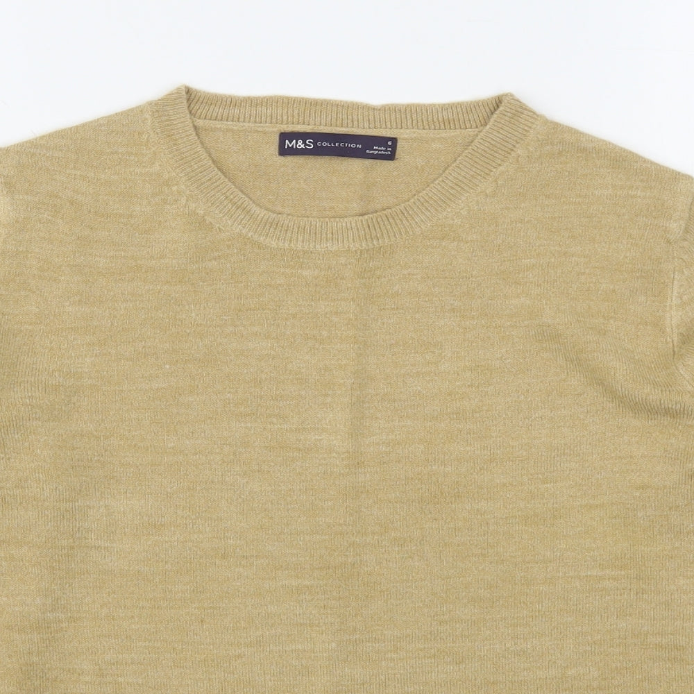 Womens UK Size 6 Marks and Spencer Beige Pullover Jumper