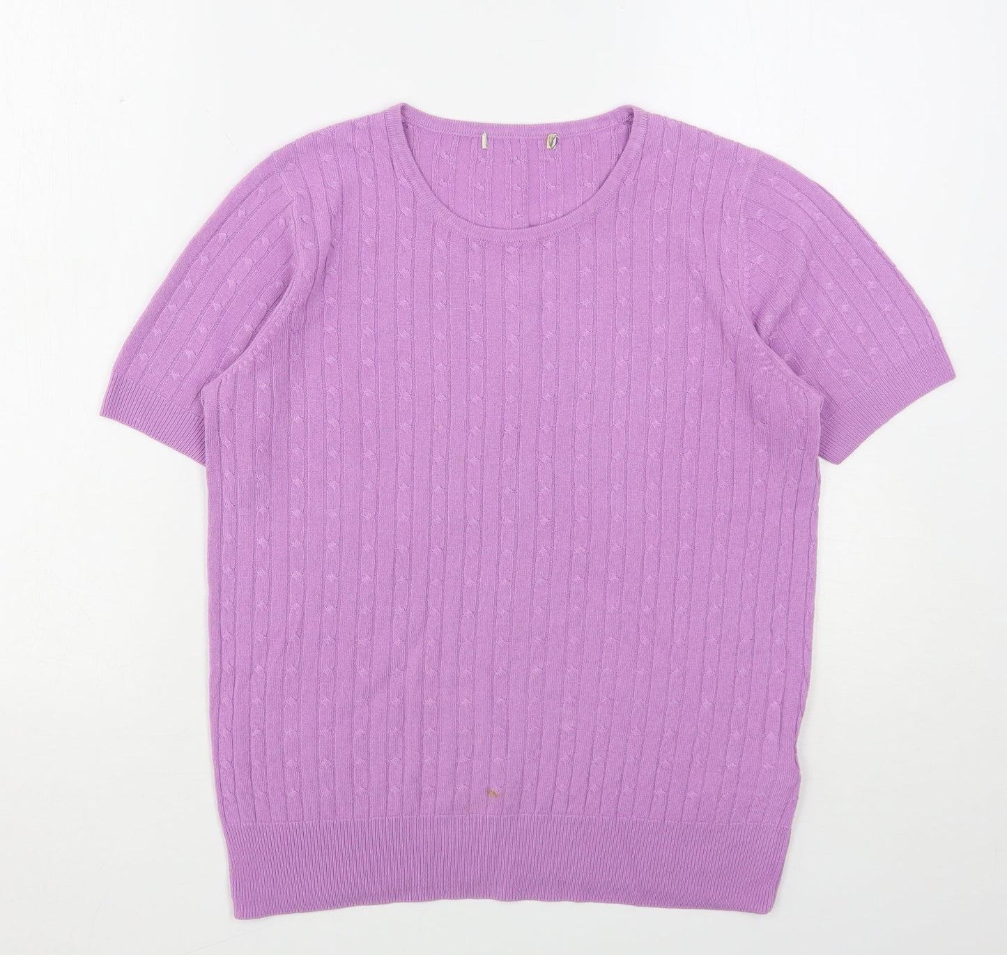 Womens UK Size 12 Marks and Spencer Purple Basic T-Shirt