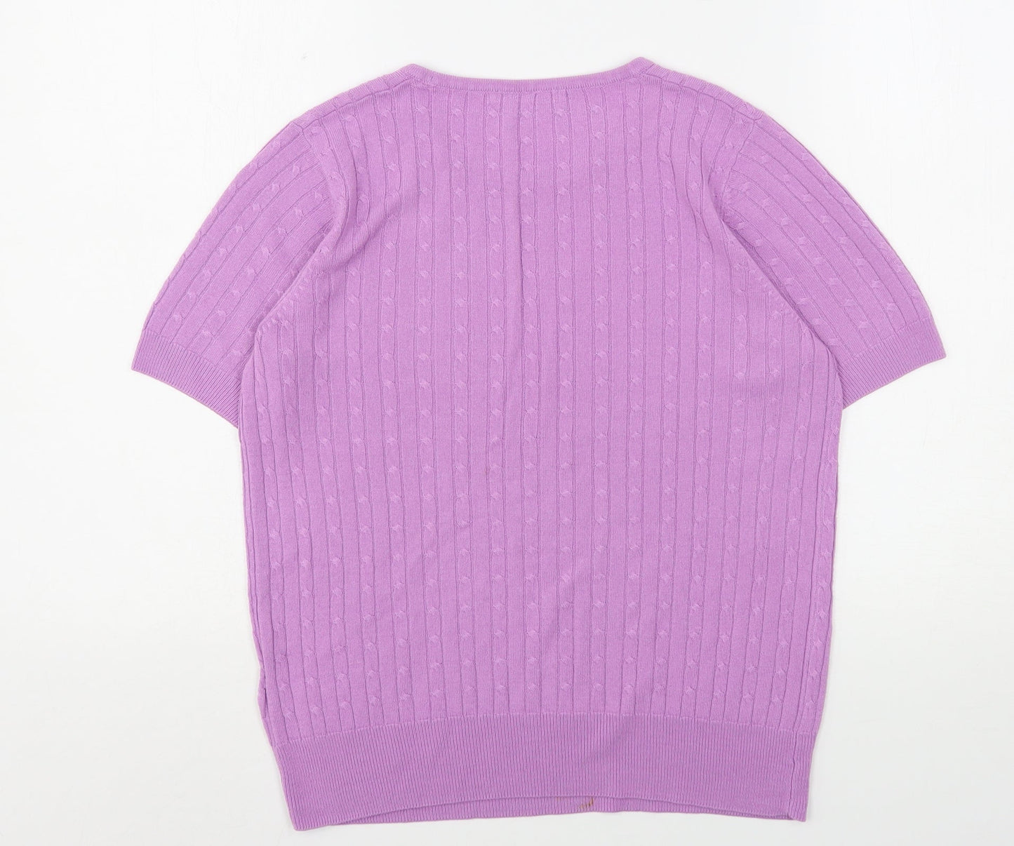 Womens UK Size 12 Marks and Spencer Purple Basic T-Shirt
