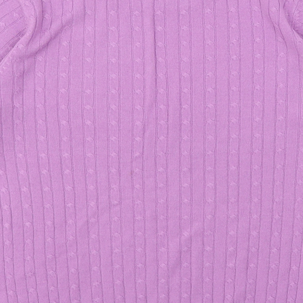 Womens UK Size 12 Marks and Spencer Purple Basic T-Shirt