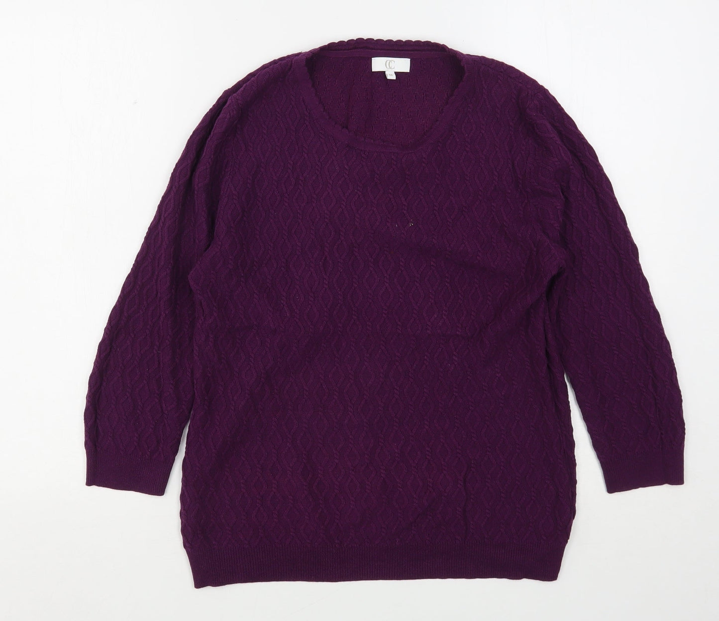 Womens UK Size M CC Purple Pullover Jumper