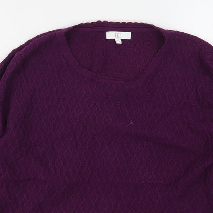 Womens UK Size M CC Purple Pullover Jumper