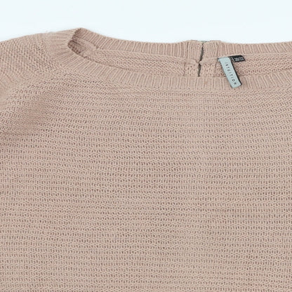 Intuition Womens Pink Round Neck  Acrylic Pullover Jumper Size 20