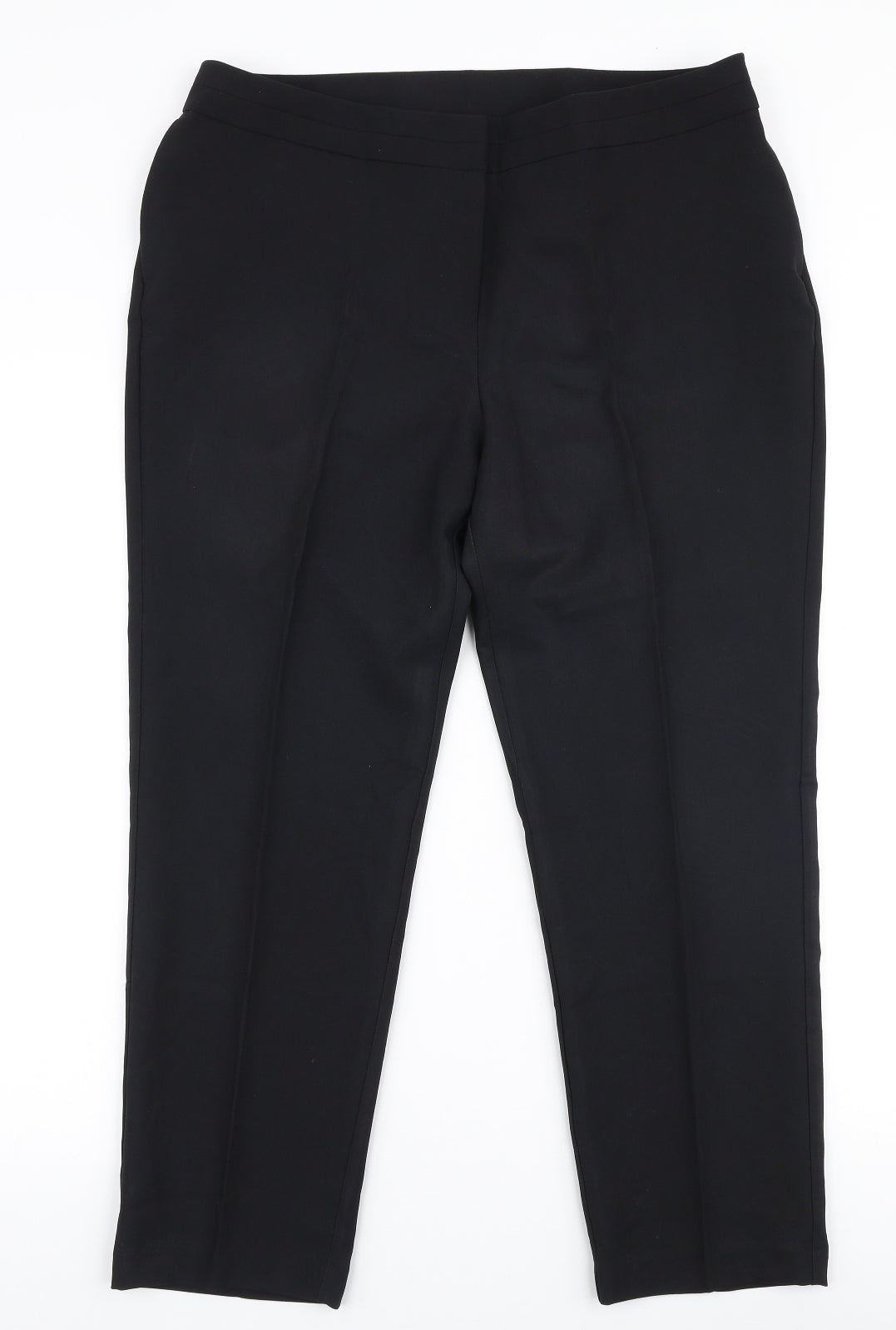 Bonmarche Womens Beige  Polyester Trousers  Size 14 L25 in Regular Zip