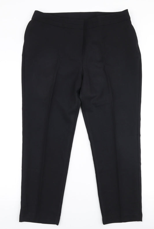 Bonmarche Womens Beige  Polyester Trousers  Size 14 L25 in Regular Zip