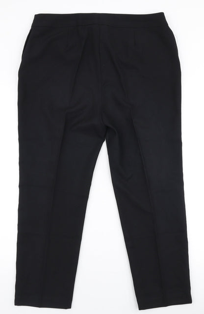 Bonmarche Womens Beige  Polyester Trousers  Size 14 L25 in Regular Zip