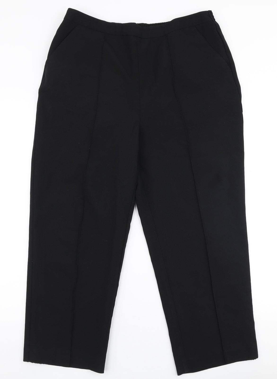 Womens UK Size 16 Isle Essentials Regular Fit  Black Trousers